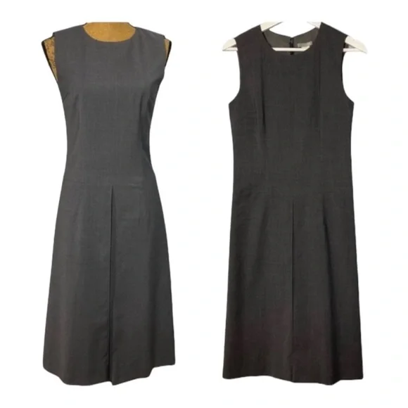 slim fit dress slacks J. Crew Grey 100% Cotton Fit Flare Dress main image 1